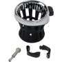 (image for) Drink Holder with 1 1/4" Handlebar Mount, Black/Chrome