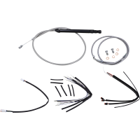(image for) Burly Brand Stainless Steel Handlebar Cable/Line Install Kit, For 14" Ape hanger bar