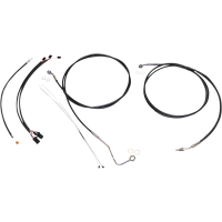 (image for) XR Black w/ Chrome Fittings DOT Handlebar Installation Kit, 12"-14" Apes