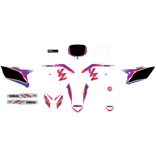 (image for) D'Cor Visuals Complete Graphics Kit - 93 YZ Retro, black background