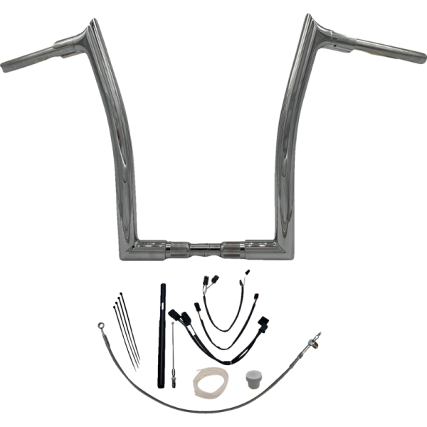 (image for) FAT BAGGERS INC Fat Baggers Pointed Top EZ Install Handlebar 16" Chrome