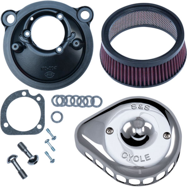 (image for) S&S CYCLE Mini Teardrop Stealth Air Cleaner Kit - Chrome