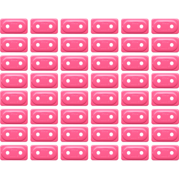 (image for) WOODYS Two-Hole Double Grand Digger Support Plate - Hot Pink (48 Pk.)