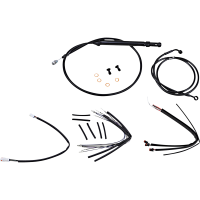 (image for) Burly Brand Black Handlebar Cable/Line Install Kit, For 14" Ape hanger bar