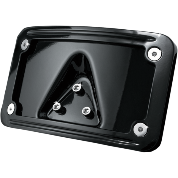 (image for) Curved Laydown License Plate Mount - Gloss Black
