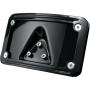 (image for) Curved Laydown License Plate Mount with Frame - Gloss Black