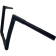 (image for) Flat Top Handlebar Gloss Black 10 Inch