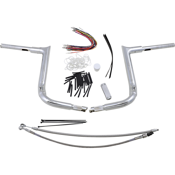 (image for) FAT BAGGERS INC Fat Baggers Pointed Top EZ Install Handlebar 14" Chrome