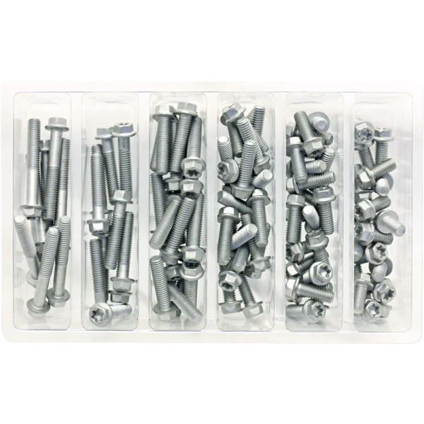 (image for) M6 Euro-style Hex Flange Bolt Assortment