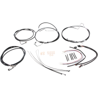 (image for) XR Black w/ Chrome Fittings DOT Handlebar Installation Kit, 12"-14" Apes