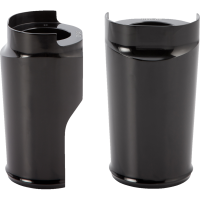 (image for) Smooth Aluminum Fat Tire Fork Boot Covers, Black Anodized