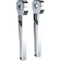 (image for) 10" Chrome Straight 1" Handlebar Riser Kit