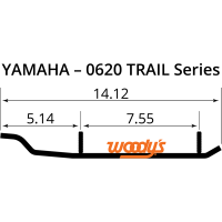 (image for) Woody's Trail Mini Sled Runner for Yamaha Snoscoot 18-19