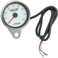 (image for) Polished Mini Tachometer White Face