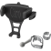 (image for) Constrictor Phone Holder - Black w/ Chrome 7/8” or 1” Aluminum Clamp