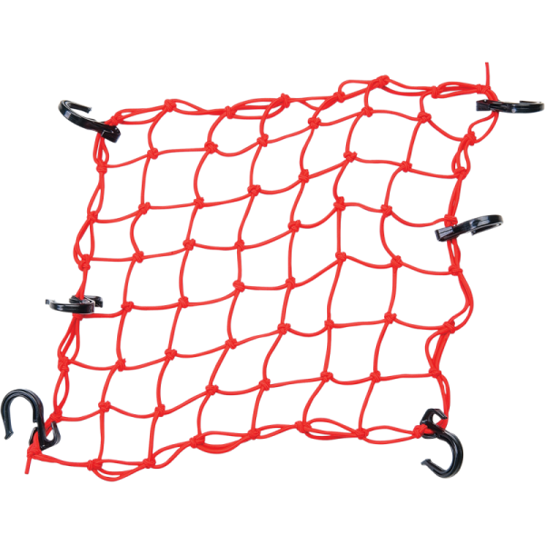 (image for) Powertye Mfg. Adjustable Cargo Net, Red