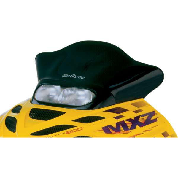 (image for) POWERMADD/COBRA Cobra Windshield Low, black, no graphics, Cobra logo, 13.25"