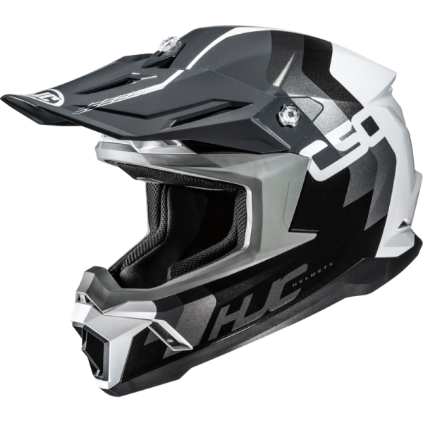 (image for) HJC C50 Primal Helmet - White/Black, Size 2X