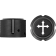 (image for) Front Axle Nut Cover - Black w/ cross