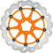(image for) 13" Full-floating Rotor, Orange Carrier (Radial Mount Only)