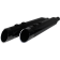 (image for) Khrome Werks 4.50" HP PLUS Slip-On Mufflers - Obsidian w/ Obsidian Edge tip billet end caps