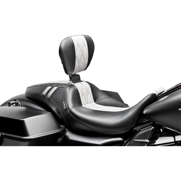 (image for) Le Pera Outcast Daddy Long Legs Black Full-Length Seat w/ White Double Diamond Inlay