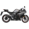 (image for) LV-10 Black stainless steel Slip-On for YAMAHA MT-03 16-21, YZF-R3 15-21