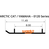 (image for) Woody's Standard Mini Sled Runner for Arctic Cat ZR120 00-01