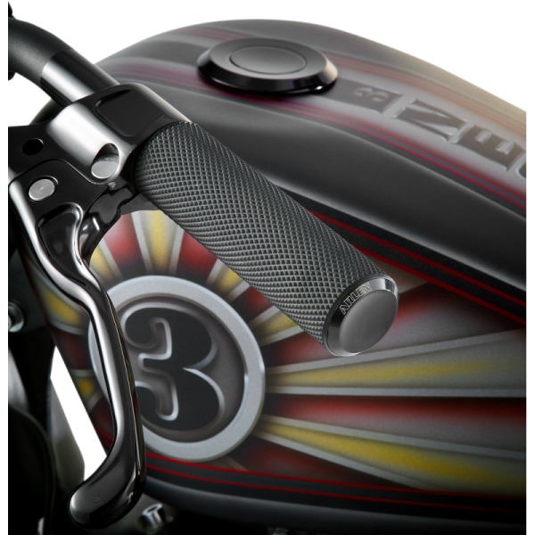 (image for) Arlen Ness Knurled Grips - Black Anodized - 24 FLHTK/FLTRK/FLHRXS