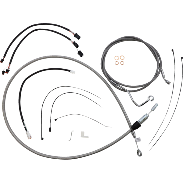 (image for) MAGNUM Stainless w/ Chrome Fittings XR Stainless DOT Kit - 12-14 in.