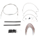 (image for) Burly Brand Stainless Steel Handlebar Cable/Line Install Kit, For 13" Ape hanger bar