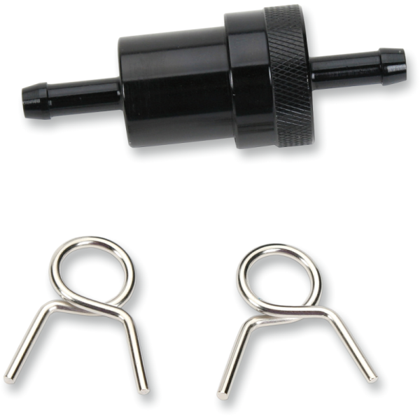 (image for) Emgo 1/4" Anodized Fuel Filter - Black