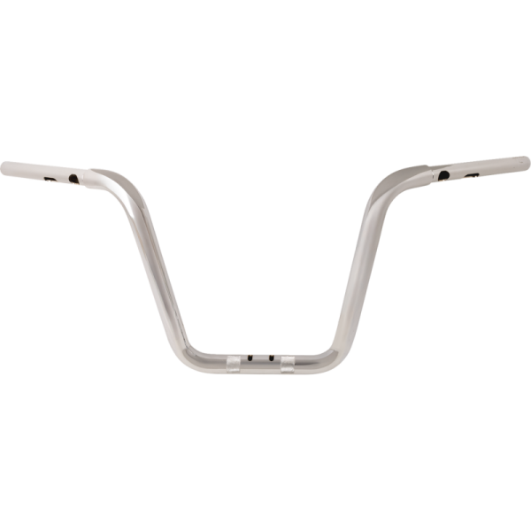 (image for) LA Choppers Chrome 1 1/4" Twin Round Handlebars, 12" End Rise