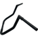 (image for) 13" EZ Install Reduced Reach Flat Top Handlebar, Gloss Black (Extended Fitment)