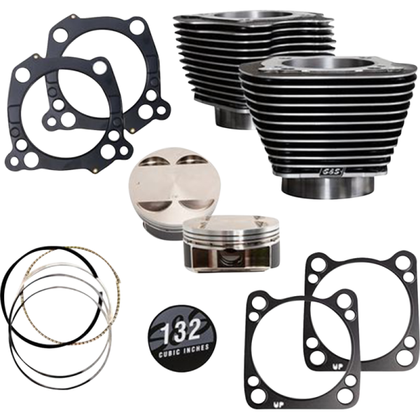 (image for) S&S CYCLE 132" Big Bore Kit - Black Granite