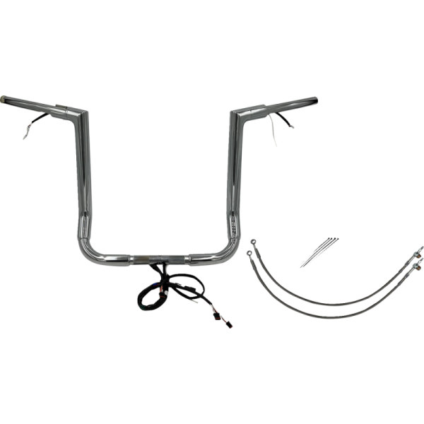 (image for) FAT BAGGERS INC Fat Baggers Flat Top EZ Install Handlebar 16" Chrome