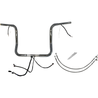 (image for) Pre-Wired EZ Install 1 1/4" Round Top Handlebar Chrome 14" Rise