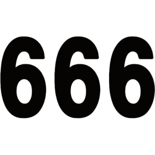 (image for) FACTORY EFFEX Mini Pro Numbers - 5" Black - No. 6