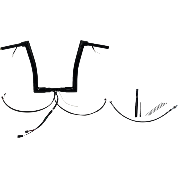 (image for) Fat Baggers Flat Top EZ Install Handlebar 14" Gloss Black