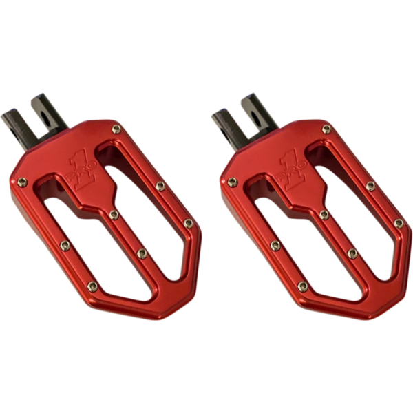 (image for) PRO-ONE PERF.MFG. Moto Billet Footpegs Red (M-Eight Softail/ELW/Pan America)