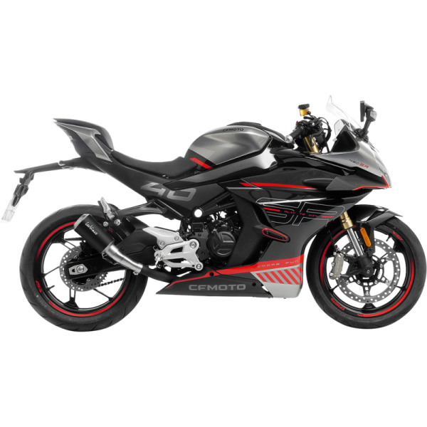 (image for) LeoVince LV-10 Black Stainless Steel Slip-On Exhaust