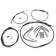 (image for) Burly Brand Black Vinyl Handlebar Cable and Brake Line Kit for Jail Bars, For 12" Jail bars