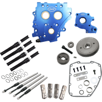 (image for) S&S Gear Drive Cam Chest Kit Without Cams, w/ Black Pushrod Tubes