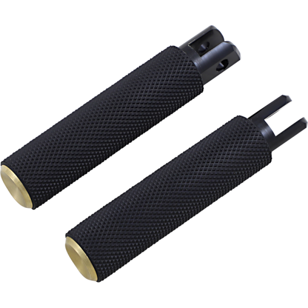(image for) Arlen Ness Knurled Passenger Footpegs, Brass