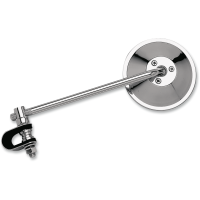 (image for) Stamped Steel Clamp-On Mirror, 4" Head, 8" Stem