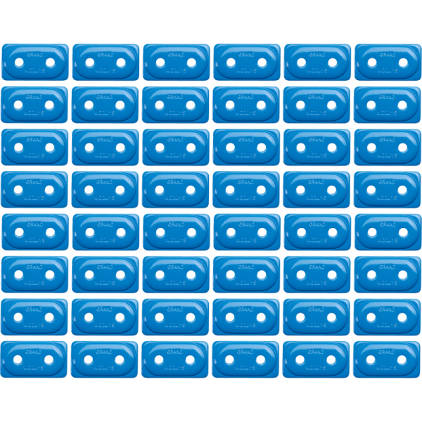 (image for) WOODYS Two-Hole Double Grand Digger Support Plate - Blue (48 Pk.)