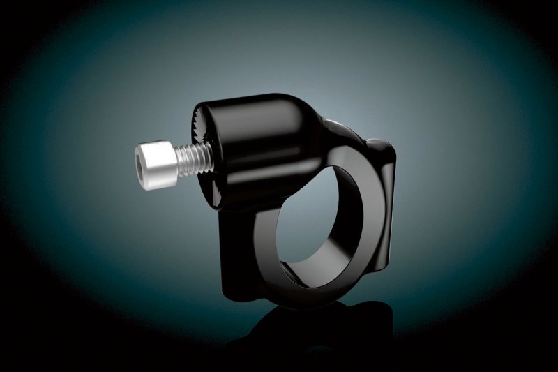 (image for) Kuryakyn Side-Mount Plate Mount Gloss Black (XL)