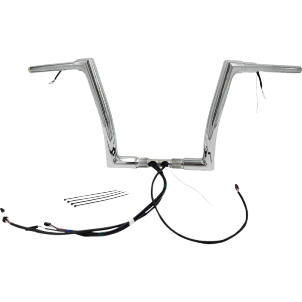 (image for) Fat Baggers Flat Top EZ Install Handlebar 12" Chrome