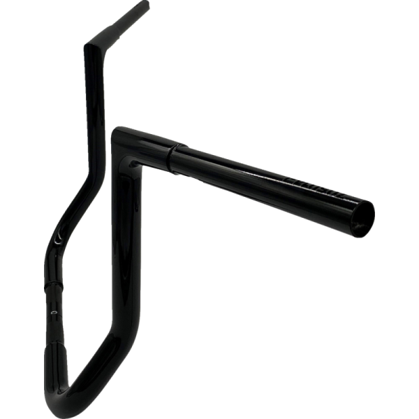 (image for) FAT BAGGERS INC EZ Install 1 1/4" Flat Top Handlebar Gloss Black 14" Rise
