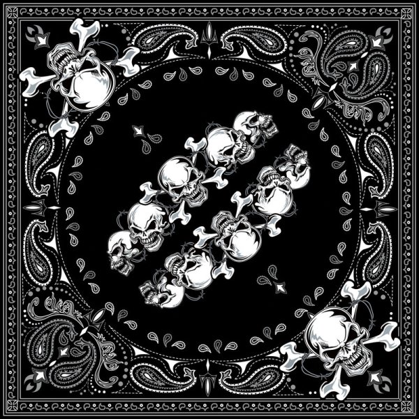 (image for) Zan Headgear Cotton Bandanna - Skull row